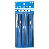 日本MINESHIMAミネシマ粗目挫刀五入組H-14砂磨砂工具(平頭/四方尖頭/三角/圓柱/半圓)打磨器研磨器適鐵工.輕金屬.塑膠料.木製品