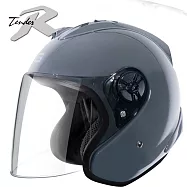 【天德牌】R帽3/4罩安全帽(亮光款)│機車│內襯│半罩│抗UVL鋼鐵灰