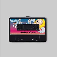 【囂搞 x 耳機狗設計】 跨越維度-金屬卡帶名片盒/錢夾 (熱情紅)