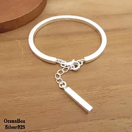 簡約亮面實心垂墜長條設計足銀999純銀手環手鐲.小手圍可 (999足銀.附贈禮盒)