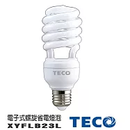 TECO 23W螺旋省電燈泡-黃光-5入裝 XYFLB23L
