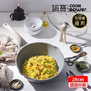 【CookPower 鍋寶】 熔岩厚釜鑄造不沾炒鍋28CM(含可立式鍋蓋) IH/電磁爐適用