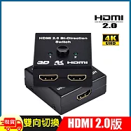 HDMI 2.0版4K雙用雙向切換器轉換器(BW-20H) 黑色