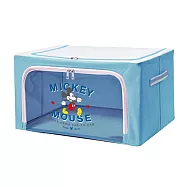 [收納王妃] 迪士尼 米奇/維尼系列 牛津布摺疊 22L 收納箱 堅固耐用 雙視窗 正版授權淺藍/米奇