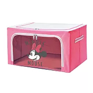 [收納王妃] 迪士尼 米奇/維尼系列 牛津布摺疊 22L 收納箱 堅固耐用 雙視窗 正版授權粉色/米妮