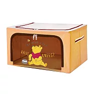 [收納王妃] 迪士尼 米奇/維尼系列 牛津布摺疊 22L 收納箱 堅固耐用 雙視窗 正版授權黃色/維尼蜜蜂罐