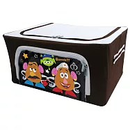 [收納王妃] 迪士尼 玩具總動員系列 牛津布摺疊 22L 收納箱 堅固耐用 雙視窗 正版授權無蛋頭夫妻-棕色