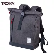 德國TROIKA商務出差空間可調捲捲背包BBG51/GY捲捲包(15公升,適最大19吋筆電;防水Polyster 650D)卷卷收納後揹包