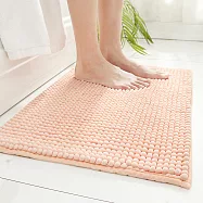 【巴芙洛】哇超吸水大顆粒吸水新款雪尼爾踏墊40*60cm【素色】櫻花粉