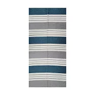 【巴芙洛】風水簾 長門簾 北歐風格條紋門簾 85x176cm 灰藍橫紋分片式