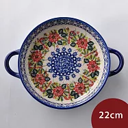 波蘭陶 耶誕市集系列 雙耳深盤 22cm 波蘭手工製