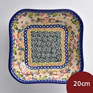 波蘭陶 綠野仙蹤系列 方形深餐盤 20cm 波蘭手工製