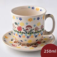 波蘭陶 春雨新露系列 咖啡杯盤組 250ml 波蘭手工製