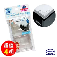 【日本CAR-BOY】桌角防護軟墊(小小)4入 透明-4組(防撞/居家安全/桌角/幼兒安全/樂齡)