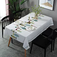 【巴芙洛】日式印花PVC防水桌巾正方桌-137X140cm-小魚