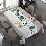 【巴芙洛】日式印花防水桌巾長方桌-137X180cm-大樹