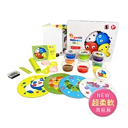 【Q-doh】超柔軟矽膠有機黏土-歡樂柔軟9色組