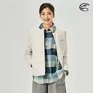 ADISI 女圓領SMAWARM海洋溫控抗靜電撥水外套AJ2021048 (S-XL) (蚵殼棉 海洋紗 環保 防潑水 戶外機能)L月光杏