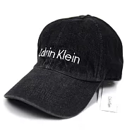 Calvin Klein logo刺繡鴨舌帽-牛仔黑