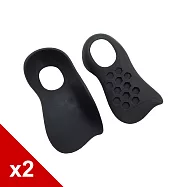 糊塗鞋匠 優質鞋材 H04 兒童TPR塑形足弓七分墊 2雙 A01黑