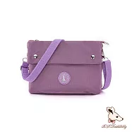 B.S.D.S冰山袋鼠 - 時光旅人 - 知性橫式三層斜背小包【B003U】 深芋紫
