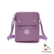 B.S.D.S冰山袋鼠 - 時光旅人 - 知性直立雙層斜背小包【B129-3U】 深芋紫