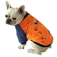 O-ni O-ni 萌寵Honey 法斗宠物棉衣两脚衣 寵物衣服XXL(橘身藍袖)