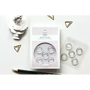 【My Icon Stamp | No.05 精巧圓邊】拼貼印章 水晶印章 萬用日期章