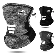 □Rexchi 保暖防風面罩 口罩 耳罩 脖圍 柔軟親膚 運動好幫手□ 騎車 跑步 騎自行車 登山 戶外活動 可調整鬆緊度 反光條設計 防風面罩深灰色