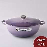 Le Creuset 典藏媽咪鑄鐵鍋 26cm 4.1L 法國製 媽咪鍋 (電磁爐 IH爐可用) 藍鈴紫