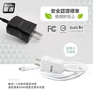 【KooPin】高效能超急速2.4A一體成型插座充電線1.5M (Type-C) 優雅白