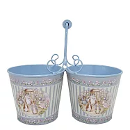 【PETER RABBIT比得兔】馬口鐵盆栽置物盒-世界