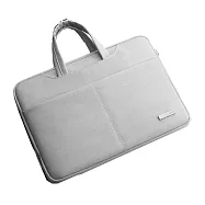 JEN-04 蘋果Macbook 13吋筆記型電腦包/電腦內膽包&手提包兩用/筆電保護袋/防震包/一般筆電13吋通用款 淺灰