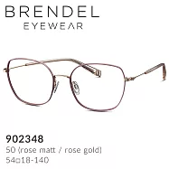 年度代表色&流行新色 【BRENDEL】布蘭德爾 德國時尚女性金屬大框眼鏡 902348 裸粉玫瑰 (50)