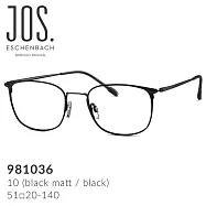 【Jos. Eschenbach】喬瑟艾森巴赫 德國經典都會純鈦眼鏡 981036 純粹黑 (10)