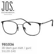 【Jos. Eschenbach】喬瑟艾森巴赫 德國經典都會純鈦眼鏡 981036 太空灰 (30)