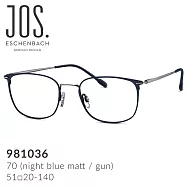 【Jos. Eschenbach】喬瑟艾森巴赫 德國經典都會純鈦眼鏡 981036 夜藍 (70)