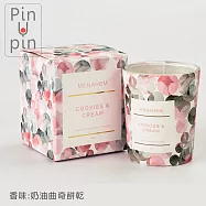 PinUpin 花系薰香蠟燭50g 環保無煙天然大豆蠟香味可選 奶油曲奇餅乾