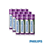 【Philips 飛利浦】低自放鎳氫充電電池AAA 4號(800mAh 12入)
