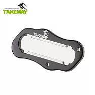 台灣製TAKEWAY極限運動夾和黑隼Z手機座LA3系列用防盜手把T-H03黑色(附鑰匙圈)適LA3-PH05和HAWK1