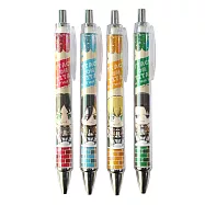 日本製造Bell house進擊的巨人原子筆4入組BPXG(艾連·葉卡/米卡莎·阿卡曼/阿爾敏·亞魯雷特/里維兵長;黑色油性)里維士官長圓珠筆 進擊の巨人周邊-日本原裝進