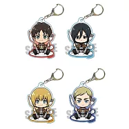 日本製造Bell house進擊的巨人鑰匙圈4入組AKXG(艾連·葉卡/米卡莎·阿卡曼/阿爾敏·亞魯雷特/團長艾爾文·史密斯)進擊の巨人周邊-日本原裝進口