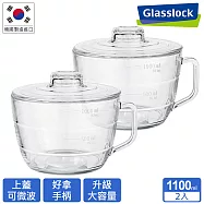 Glasslock 強化玻璃可微波泡麵碗1100ml- 大容量二入組