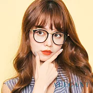 【ALEGANT】職場穿搭潮流深栗棕波士頓框幾何鏡腳UV400濾藍光眼鏡