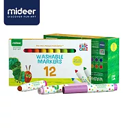 《MiDeer》-- 可洗式彩色筆(12色)好餓的毛毛蟲 ☆