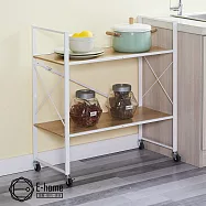 E-home Agile艾吉爾免組裝多功雙層置物架-兩色可選 白色