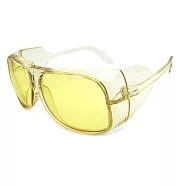 MIT大框護目鏡 防風砂/防曬/包覆性優/機車族/單車族/保護眼睛太陽眼鏡 抗UV 黃色