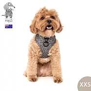 Pablo & Co 可調整式胸背帶 寵物胸背帶 狗狗胸背帶 黑灰小花豹 XXS