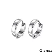 GIUMKA 抗過敏鋼 易扣耳骨 針式耳環 寬 0.40 CM 一對價格 MF020031 銀色約 0.9 CM