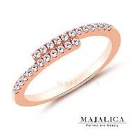 Majalica女戒尾戒 許願 甜美淑女款 戒指 925純銀尾戒 線戒 新春開運防小人 兩色任選 單個價格 PR8040 美圍 ‧玫金#7